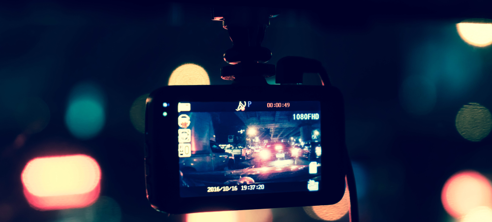 Camara de vidilacia para le coche grabando de noche